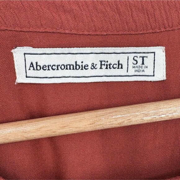 Abercrombie & Fitch Women's Floral Embroidered Shift Dress Size S Rust Orange - Picture 6 of 10